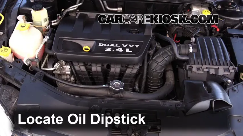 2011 Chrysler 200 Touring 2.4L 4 Cyl. Convertible (2 Door) Oil Check Oil Level